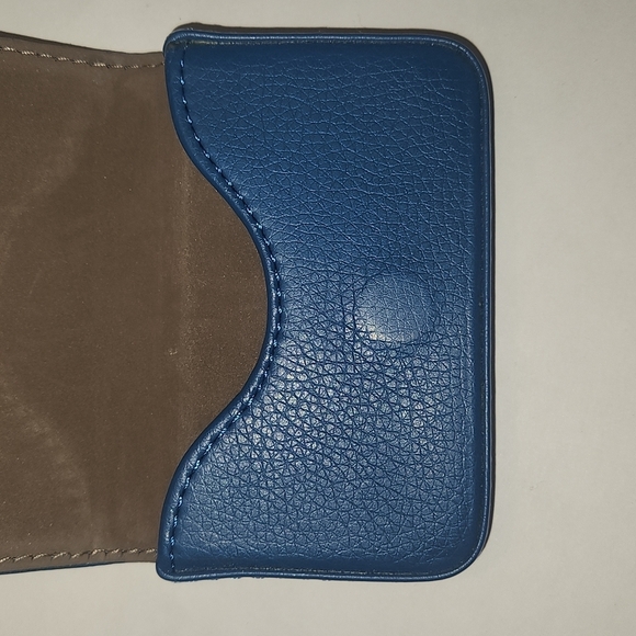 Faux Leather Business Card Holder Cobalt Blue - Picture 5 of 9